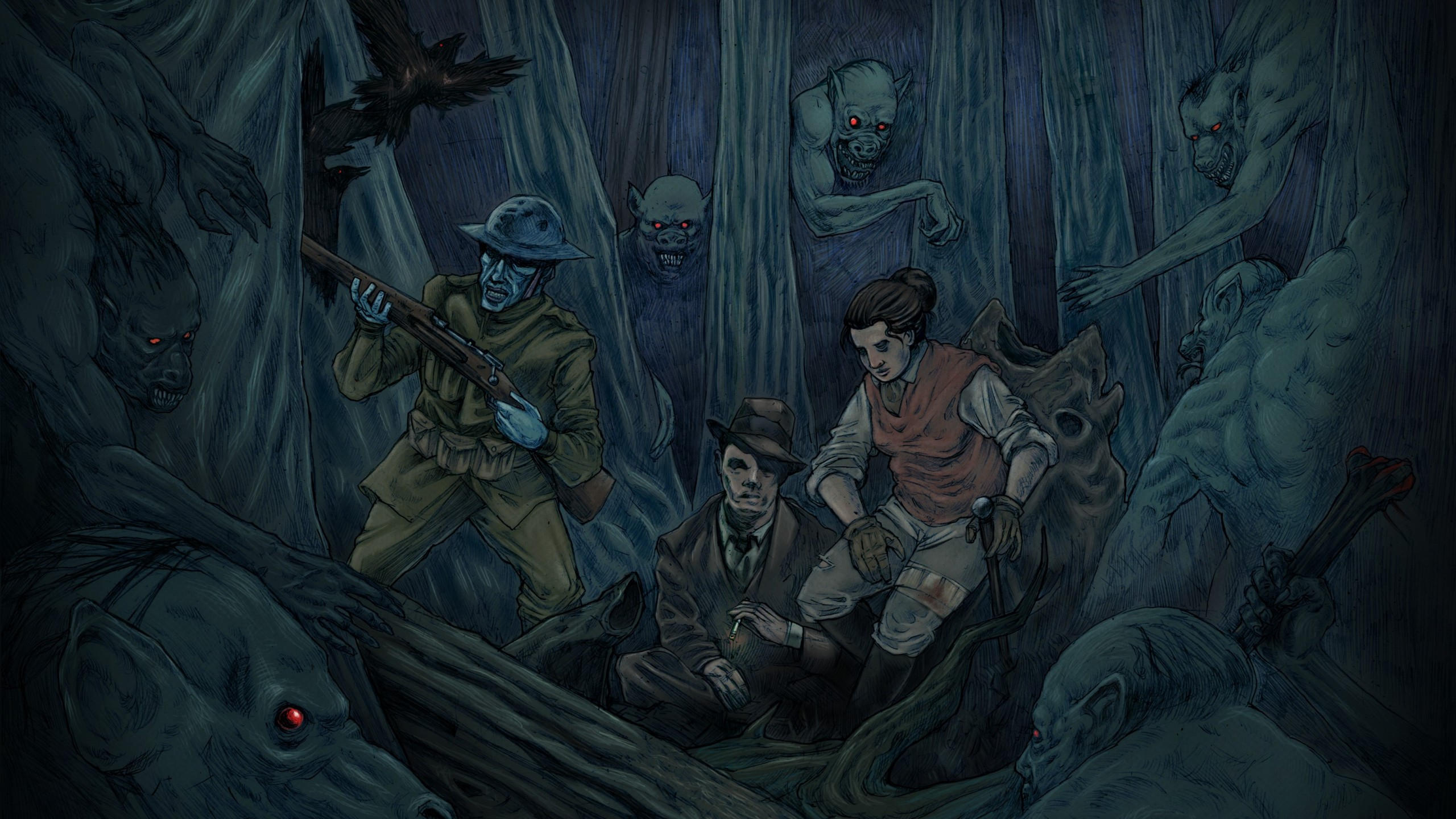 Stygian reign of the old ones 2560x1440 artwork 4k