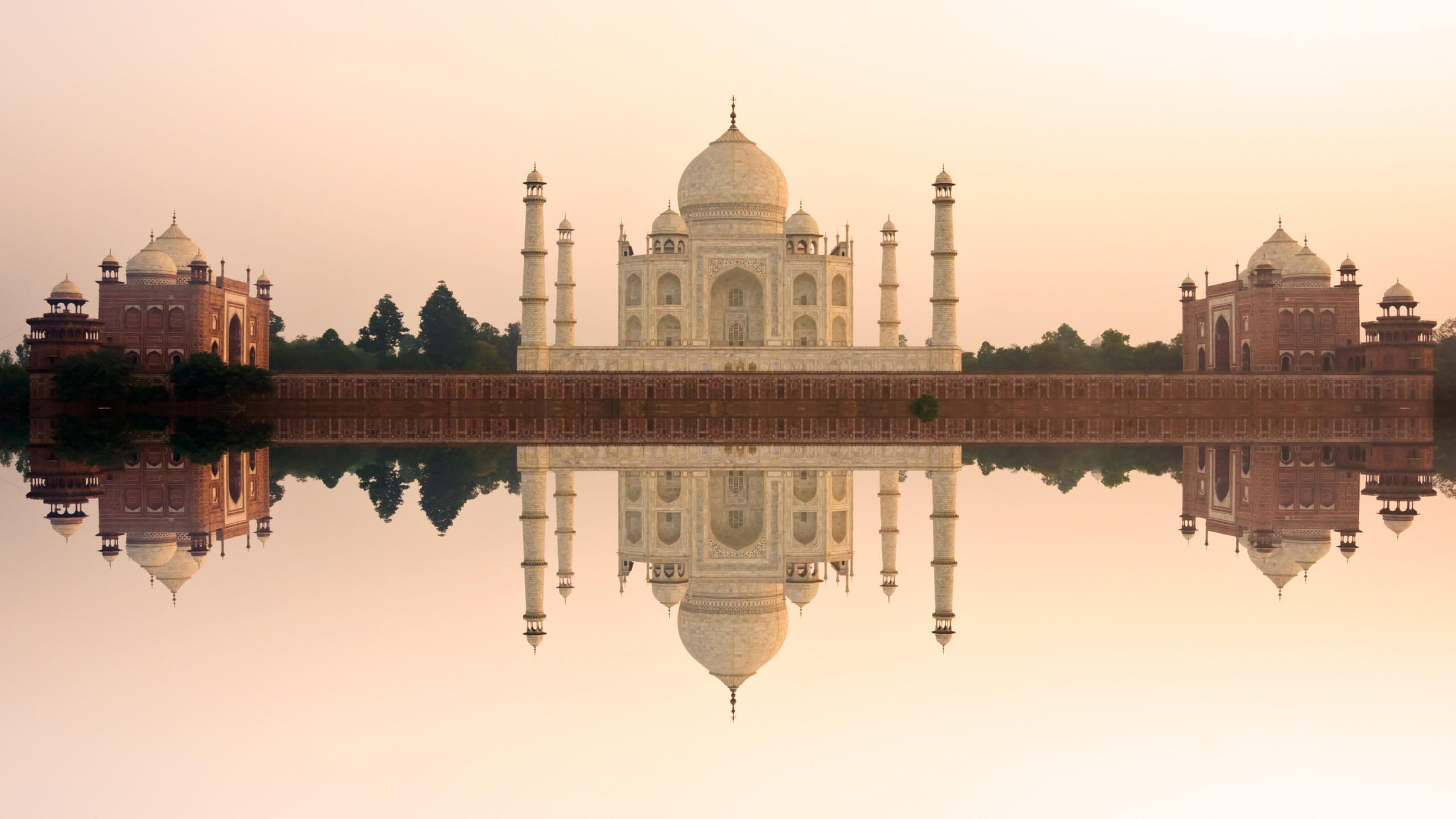 Taj mahal 2560x1440 india temple castle travel tourism