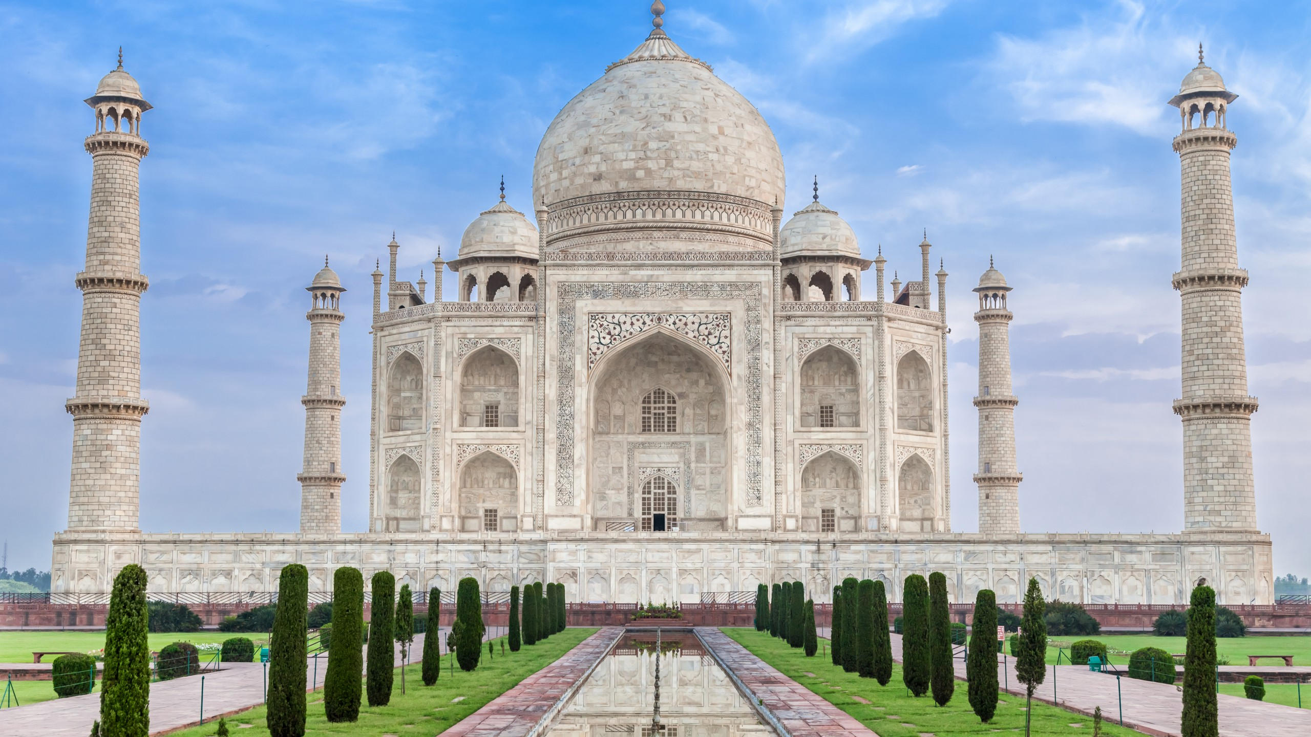 Taj mahal 2560x1440 india temple castle travel tourism