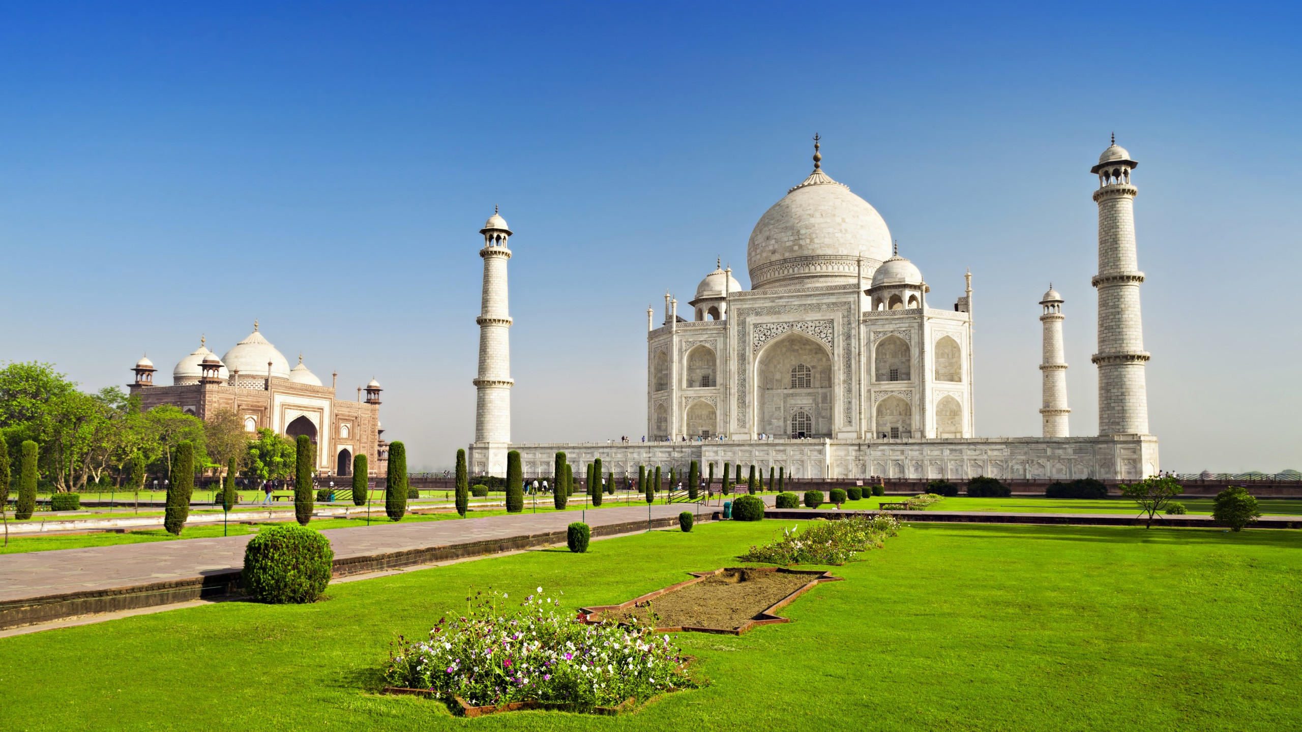 Taj mahal 2560x1440 india temple castle travel tourism 6k