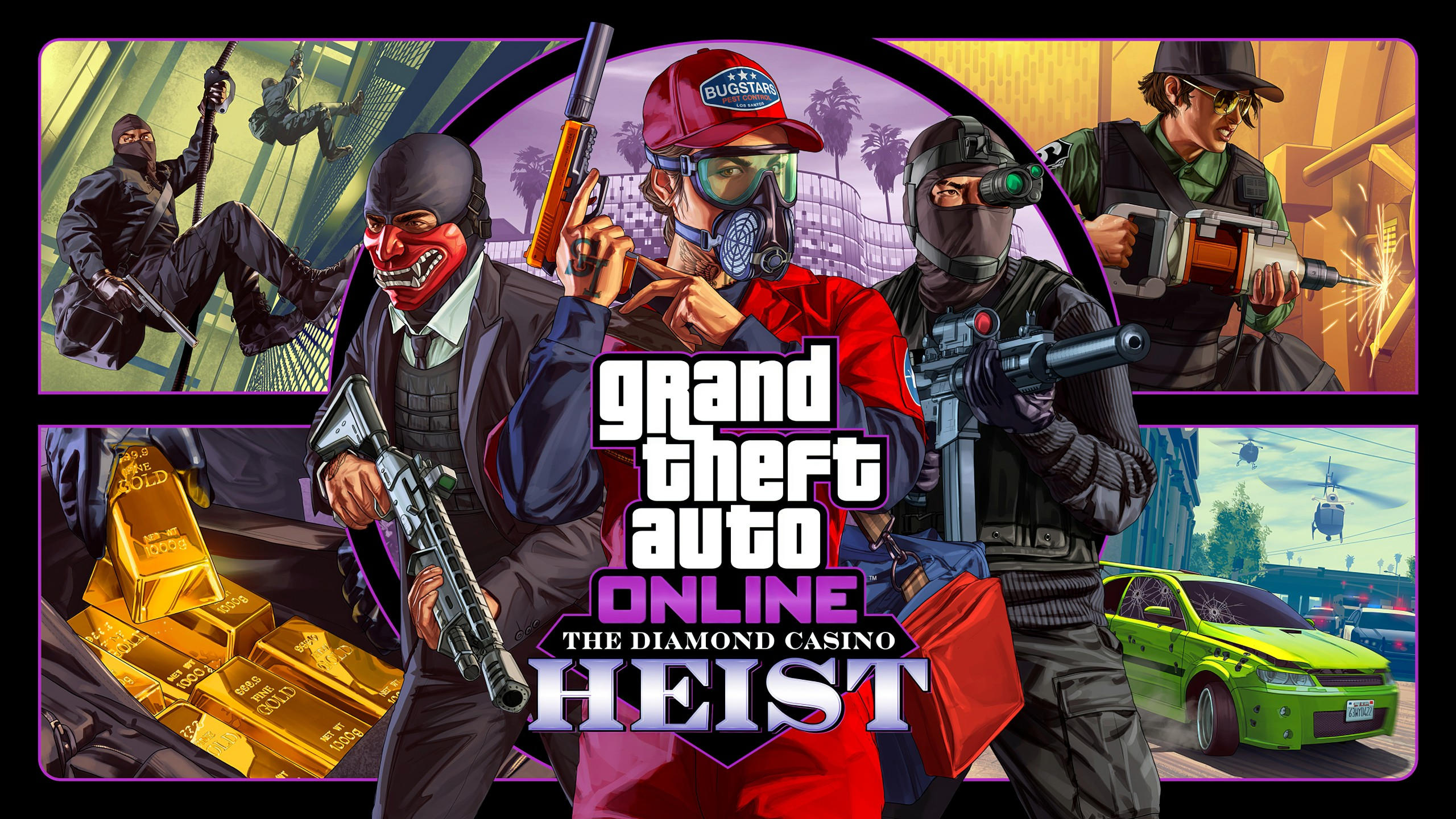 The diamond casino heist 2560x1440 gta online poster 8k