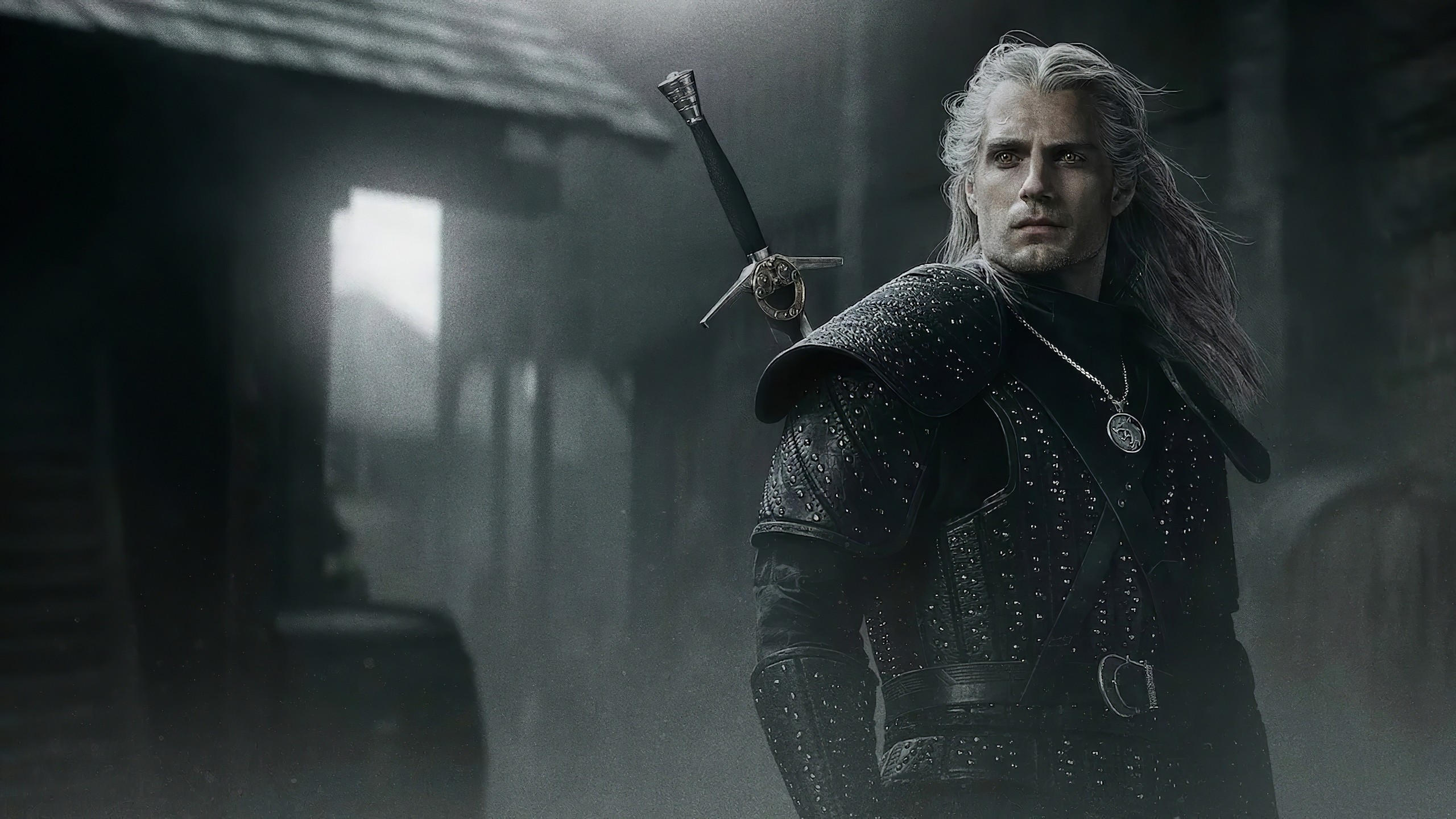 The witcher 2560x1440 poster henry cavill 5k