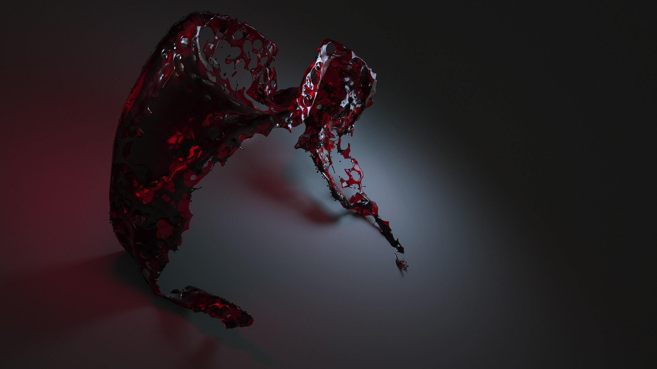 Water 2560x1440 3d red hd