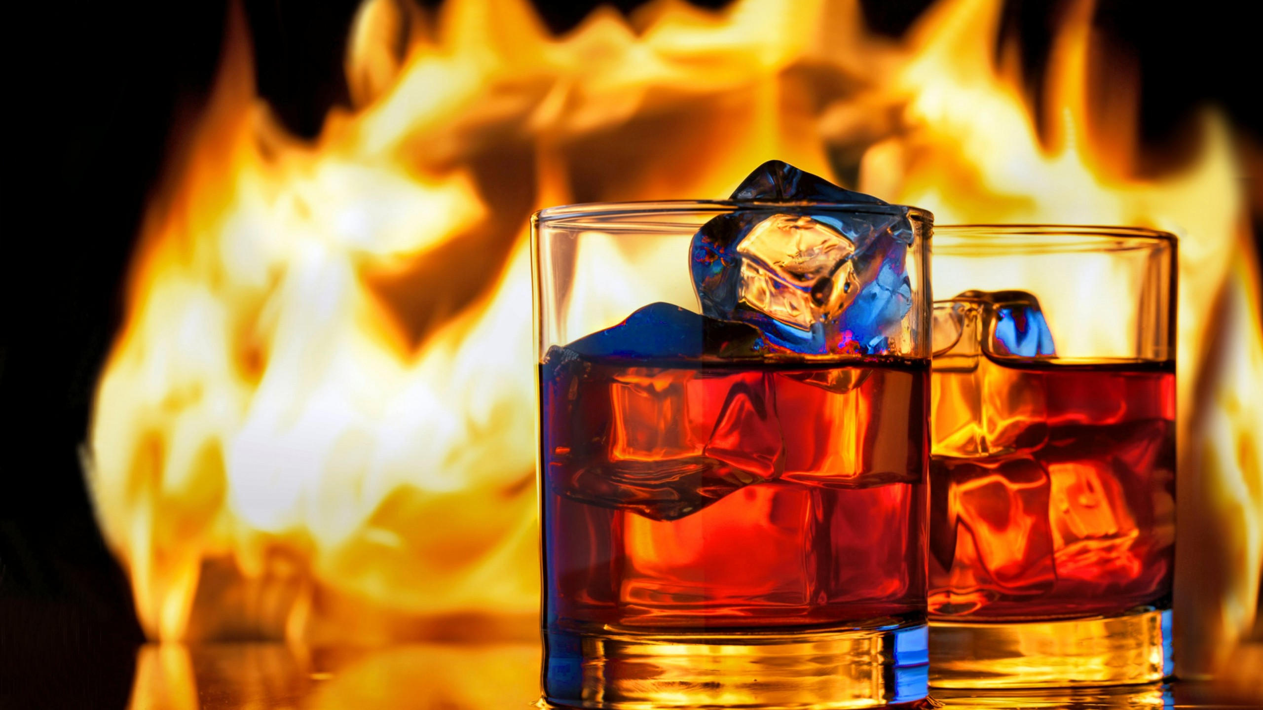 Whiskey 2560x1440 fire ice 5k