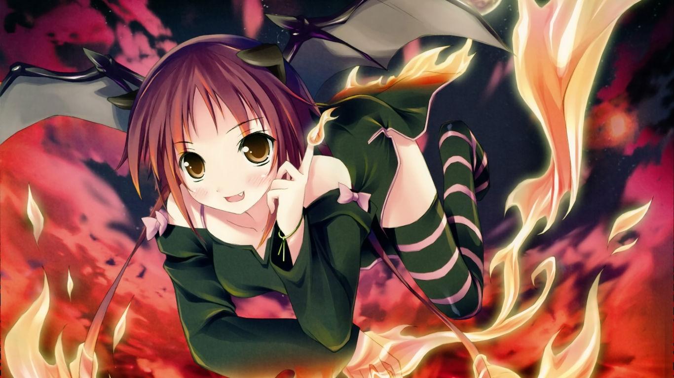 Anime Girl in Fire