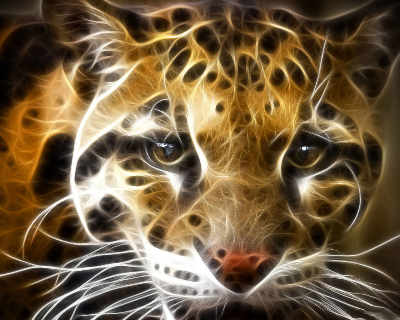 Leopardo artístico en 4K para fondo de pantalla HD