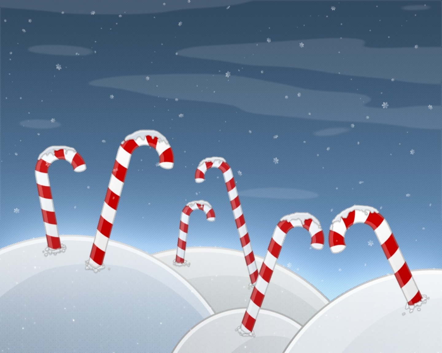 Fondos hd bastones en copos de nieve