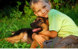 Fondo de pantalla niÃ±o abrazando a su perro