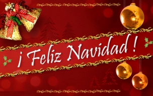 Fondo de pantalla rojo con Feliz Navidad