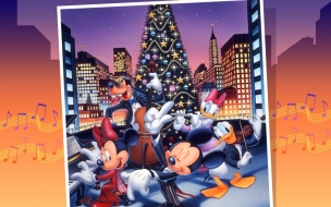 Fondos hd Micky Mouse y sus amigos en navidad