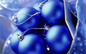 Bolas navideÃ±as azules