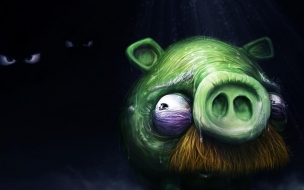 Angry Birds Alone Pig wallpaper