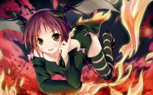 Anime Girl in Fire