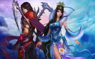 Fondo de pantalla de Chinese Game Couple
