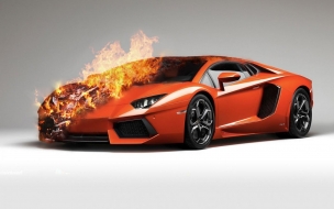 Fire Lamborghini