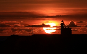 Lighthouse sunset