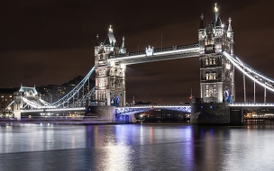 Tower bridge at night