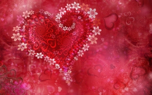 Love heart flowers HD