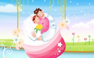 Fondo de pantalla de The couple love boat