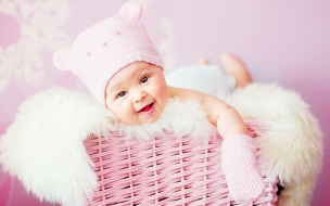 Cute laughing baby