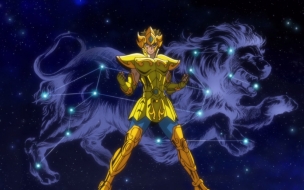 Los Caballeros del Zodiaco Alma de Oro El Caballero de Leo Aioria Con la Armadura