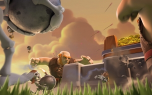 Gigante Y Esqueleto con Bomba en Clash Royale