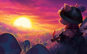 Teemo viendo el atardecer