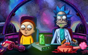 Fondo de pantalla rick y morty