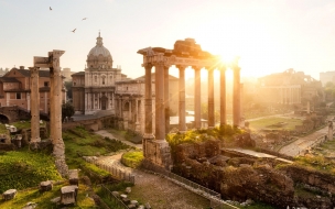 Forum romanum 2560x1440 rome italy templum saturni arco di settimio