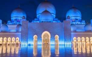 Sheikh zayed mosque 2560x1440 abu dhabi night 8k