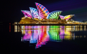 Opera house 2560x1440 sydney australia night 4k