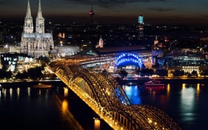 Cologne cathedral 2560x1440 hohenzollern bridge germany cologne