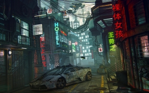 Futuristic 2560x1440 cyberpunk future world 4k