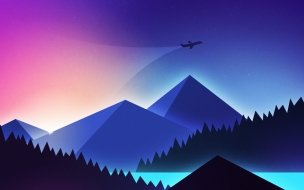 Plane 2560x1440 minimalism colors 4k