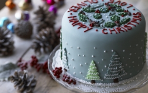 Christmas cake 2560x1440 receipt 5k