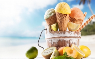 Ice cream 2560x1440 beach lemon apricot lime delicious 8k