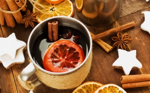 Mulled wine 2560x1440 orange cinnamon cookies 4k