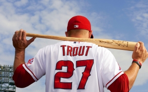 Baseball 2560x1440 top players mike trout los angeles angels