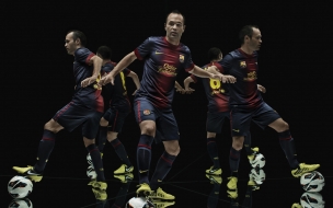 Andres iniesta 2560x1440 barca nike barcelona football