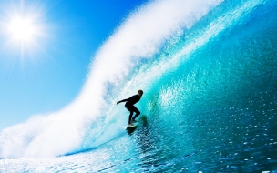 Surfing 2560x1440 man sports ocean wave