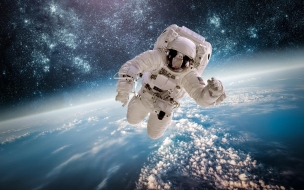 Astronaut 2560x1440 stars space galaxy 5k