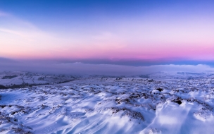 Field 2560x1440 snow winter 4k