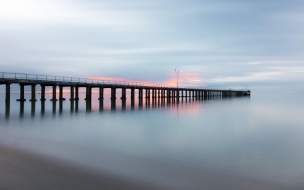 Pier 2560x1440 ocean sky 5k