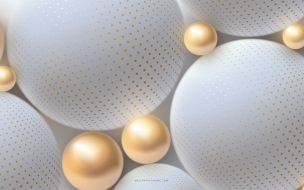 Abstract 2560x1440 3d colorful pearls 8k