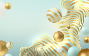 Abstract 2560x1440 3d colorful pearls 8k