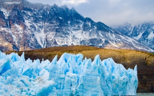 Mountains 2560x1440 glacier chile 4k