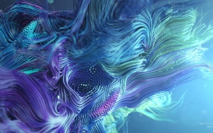 Waves 2560x1440 lines abstract 3d colorful 4k