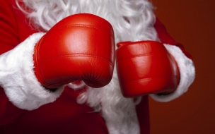 Christmas 2560x1440 new year santa boxing red 5k