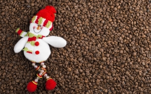 Christmas 2560x1440 new year snowman coffee 5k