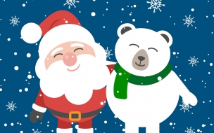 Christmas 2560x1440 new year santa bear hd